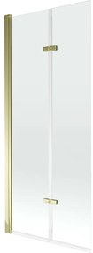 Mexen Castor душ стенд 2-крила 80 x 150 см, прозрачен, златен - 892-080-002-50-00