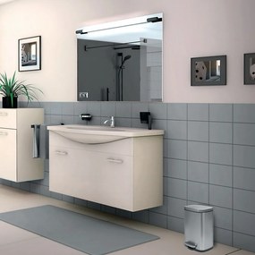 Стоманено кошче за боклук с педал в матово сребрист цвят 5 l Akira – Spirella