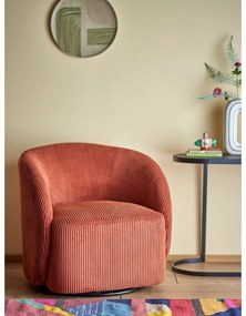 Оранжево кресло от рипсено кадифе Pradi – Bloomingville