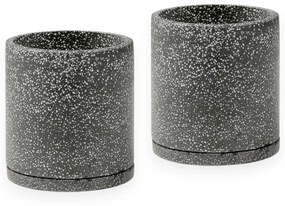 Комплект от 2 тъмносиви саксии, ø 26 cm Terrazzo - Bonami Selection