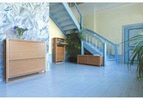 Накланяща се стойка за обувки от декор от дъб естествена NewEst – Woodman