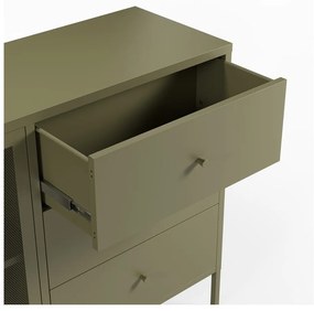 Зелен метален скрин 140x90x40 cm Fayna – Marckeric