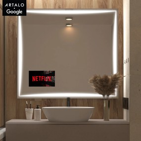 SMART огледало със светодиодно осветление M5 premium + SmartScreen with Google TV