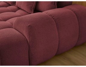 Бордо шенилов сгъваем/с място за съхранение ъглов диван (ляв ъгъл/U форма) Everest – Bobochic Paris