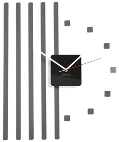 Самозалепващ стенен часовник с ивици Жълто