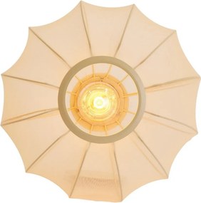Кремаво осветително тяло за таван с текстилен абажур ø 40 cm Plumalia – Light &amp; Living