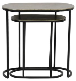 Метални странични масички в комплект от 2 бр. 26x53 cm Bocov – Light &amp; Living