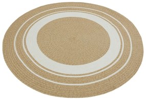 Кръгъл външен килим в естествен цвят ø 150 cm - NORTHRUGS