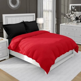 Спално бельо от памучен сатен в червено и черно от Dilios