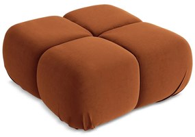 Оранжева кадифена модулна табуретка Lokua – Makamii