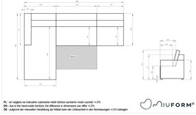 Кремав разтегателен модулен ъглов диван с място за съхранение (ляв ъгъл) Lulu – Miuform
