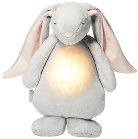 Moonie - Детска малка нощна лампа зайче, облачно сив