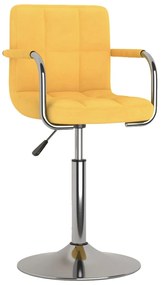334550 vidaXL Бар табуретка, жълта, текстил
