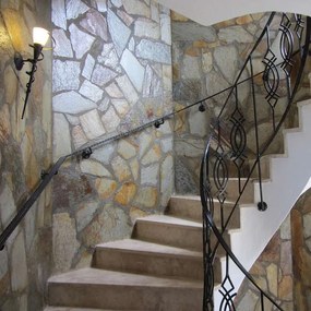 Ръстична стенна лампа ръждивокафява с кремаво стъкло - Castle