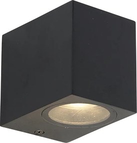 Модерна стенна лампа черна GU10 50mm IP44 - Baleno