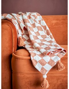 Кафяво/бежово памучно одеяло 130x150 cm Chola – Bloomingville