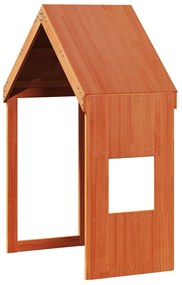 846896 vidaXL Покрив за детско легло, восъчнокафяв, 55x84x132 см, бор масив