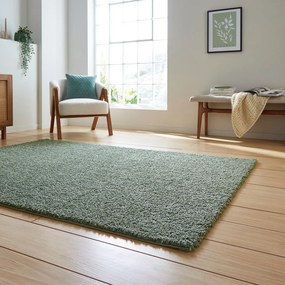 Зелен килим от рециклирани влакна подходящ за пране 120x170 cm Bali – Think Rugs