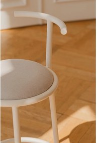 Бежов метален бар стол (височина на седалката 68 cm) Hogo – noo.ma