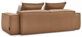 Кафяв диван от изкуствена кожа 260 cm Boheme – Bobochic Paris