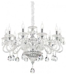 Ideal Lux - Кристален пендел NEGRESCO 8xE14/28W/230V Ø 73,5 см прозрачен