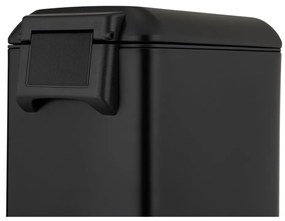 Матово черно стоманено кошче за боклук с педал 20 l Design – Wenko