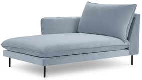 Светлосиньо кадифено кресло за отдих (ляв ъгъл) Vienna - Cosmopolitan Design