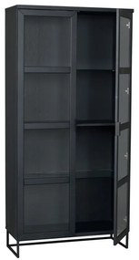 Витрина от черен дъб 95x195 cm Everett - Rowico