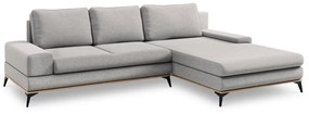 Светлосив ъглов разтегателен диван , десен ъгъл Planet - Windsor &amp; Co Sofas