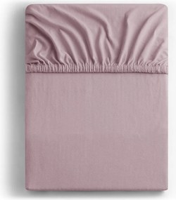 Сиво-розов еластичен чаршаф от джърси 90x200 cm Amber – Restilo