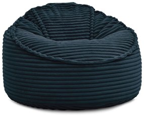 Тъмносин пуф от рипсено кадифе Socrate – Bobochic Paris