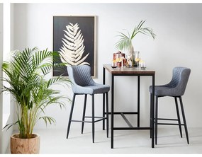 Сив бар стол от имитация на кожа (височина на седалката 77 cm) Ottowa – Unique Furniture