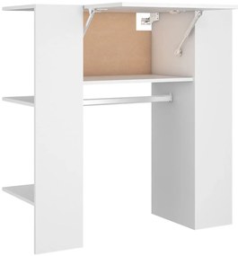 808765 vidaXL Шкаф за антре, бял, 97,5x37x99 см, инженерно дърво