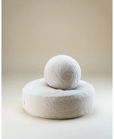 Кремав детски пуф от букле Round – Wigiwama