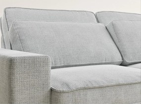 Светлосив шенилов ъглов диван (десен ъгъл/L форма) Kirou – Maison de Rêve