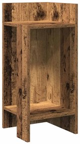 858556 vidaXL Странична маса с рафт, старо дърво, 25,5x27x60 см