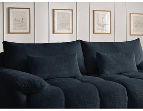 Тъмносин шенилов диван 264 cm Ivane – Bobochic Paris