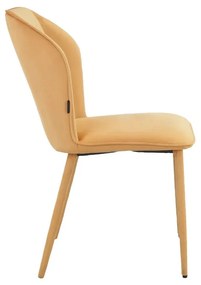 Жълти кадифени трапезни столове в комплект от 2 бр. Wilma – Støraa