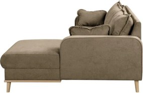 Светлокафяв ъглов диван (десен ъгъл) Beata - Ropez