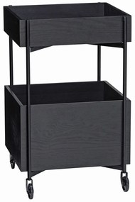 Количка от ясенова дървесина на колела 42x37 cm Fresh - Hübsch