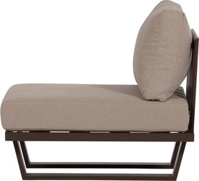 Кафяв градински стол метален/подплатен Bear – WOOOD