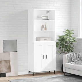 3189973 vidaXL Висок шкаф, бял, 69,5x34x180 см, инженерно дърво