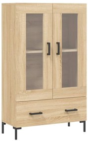 828303 vidaXL Висок шкаф, сонома дъб, 69,5x31x115 см, инженерно дърво