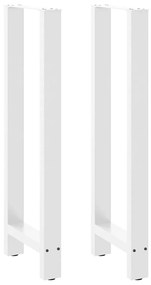4013349 vidaXL Крака за бар маса, бели, 2 бр., 40 x (110-111) см, стомана