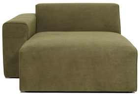 Модул за диван от зелен велур (ляв ъгъл) Sting - Scandic