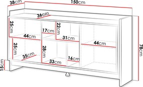 Буфет Porto 150 2D