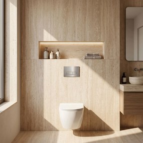 Комплект Структура за Вграждане за WC Slim 024N с Бутон T Brush Steel