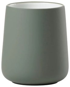 Зелена порцеланова чаша за четки за зъби Nova - Zone