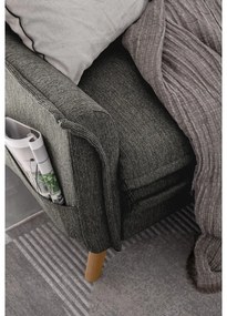 Тъмносив разтегателен ъглов диван (ляв ъгъл) Charming Charlie – Miuform