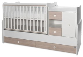 LORELLI Classic Трансформиращо се легло-люлка 190/72 см. MINI MAX БЯЛО/КЕХЛИБАР